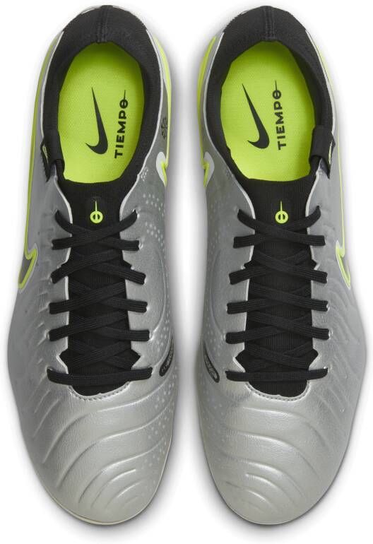 Nike Tiempo Legend 10 Pro low top voetbalschoenen (kunstgras) Grijs