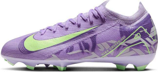 Nike United Jr. Mercurial Vapor 16 Pro low-top voetbalschoenen voor kids (stevige ondergrond) Paars