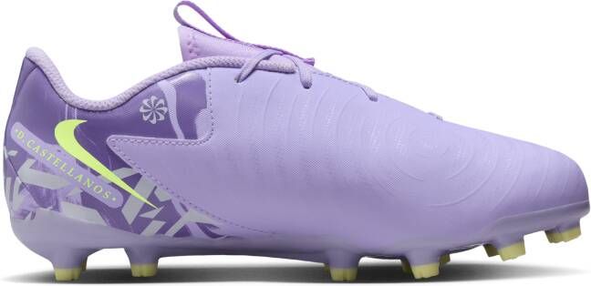 Nike United Jr. Phantom GX 2 Academy low-top voetbalschoenen voor kids (meerdere ondergronden) Paars