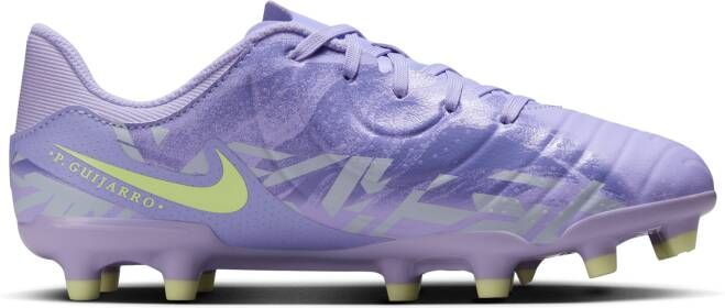 Nike United Jr. Tiempo Legend 10 Academy low-top voetbalschoenen voor kids (meerdere ondergronden) Paars