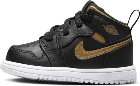 Jordan 1 Mid Alt schoenen voor baby's peuters Zwart