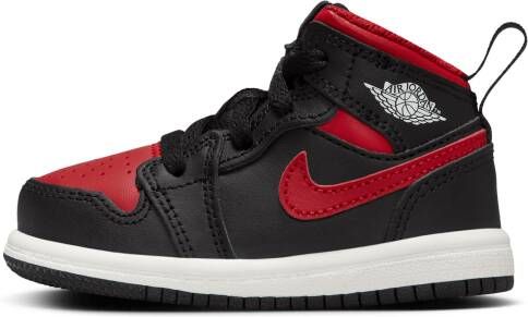 Jordan 1 Mid Schoenen voor baby's peuters Zwart