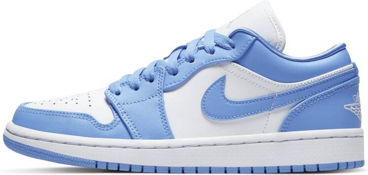 Jordan WMNS Air 1 Low in blauw formaten: 37.5