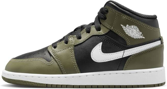 Jordan Air 1 Mid Kinderschoenen Zwart