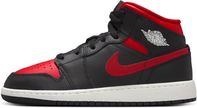 Jordan Air 1 Mid Kinderschoenen Zwart