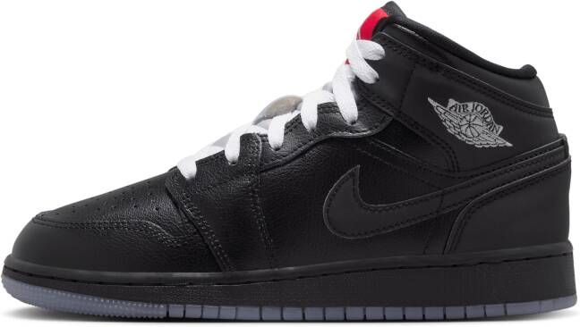 Jordan Air 1 Mid SE Kinderschoenen Zwart