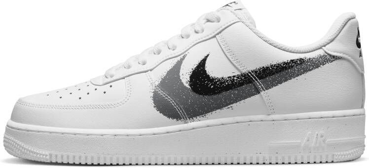 Nike Air Force 1 Low 07 Spray Paint Swoosh Heren Sneakers Schoenen Wit FD0660 - Foto 2