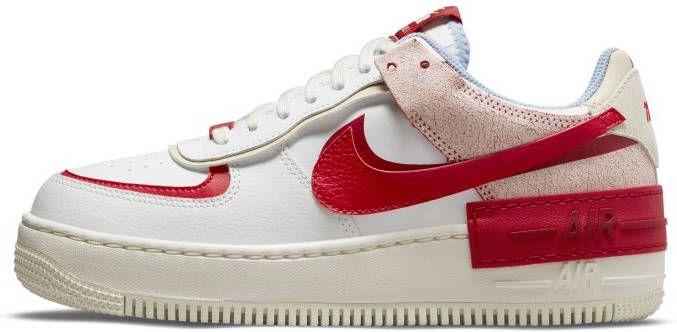 Nike Air Force 1 sneakers wit rood roze