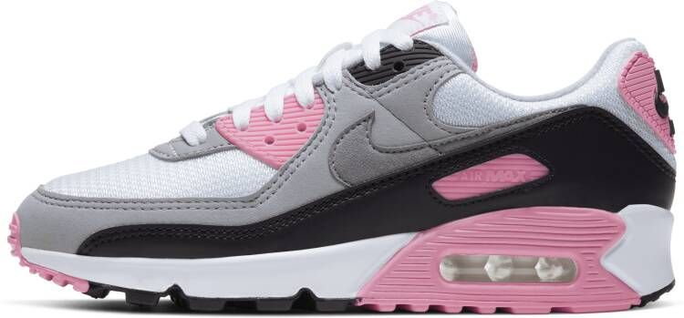 Nike Air Max 90 Dames Schoenen White Leer Textil Synthetisch Foot Locker