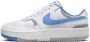 Nike Wit Blauw Lage Schoen met Geborduurd Logo White Dames - Thumbnail 1