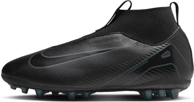 Nike Jr. Mercurial Superfly 10 Academy high top voetbalschoenen voor kleuters kids (kunstgras) Zwart