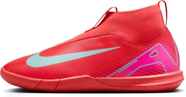 Nike Jr. Mercurial Superfly 10 Academy high top zaalvoetbalschoenen voor kleuters kids Rood