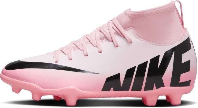 Nike Jr. Mercurial Superfly 9 Club high-top voetbalschoen voor kleuters kids (meerdere ondergronden) Roze