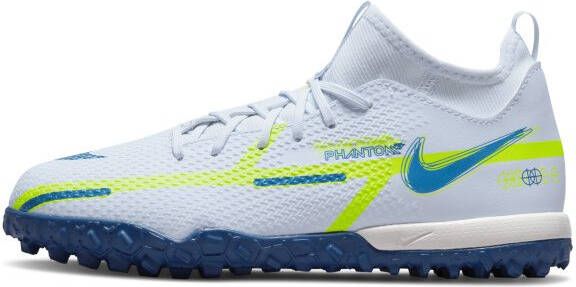 Nike Jr. Phantom GT2 Academy Dynamic Fit TF Voetbalschoenen voor kleuters kids(turf) Grijs