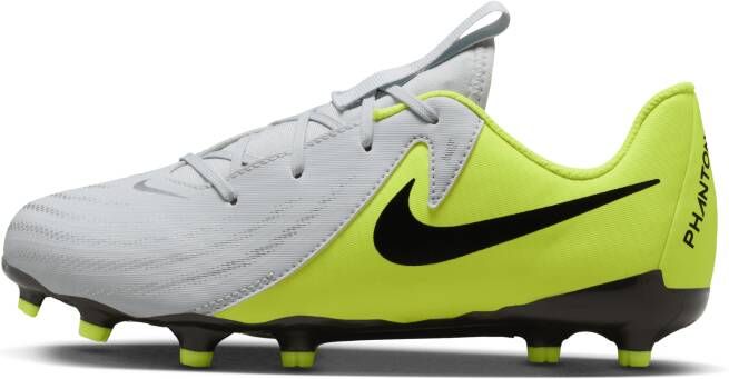 Nike Jr. Phantom GX 2 Academy MG low-top voetbalschoenen voor kleuters kids (meerdere ondergronden) Grijs