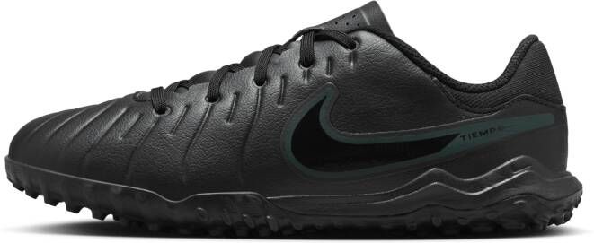 Nike Jr. Tiempo Legend 10 Academy low-top voetbalschoenen voor kleuters kids (turf) Zwart