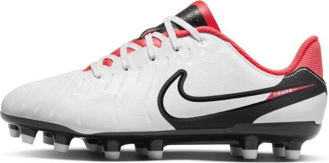 Nike Jr. Tiempo Legend 10 Academy low-top voetbalschoenen voor kleuters kids (meerdere ondergronden) Wit