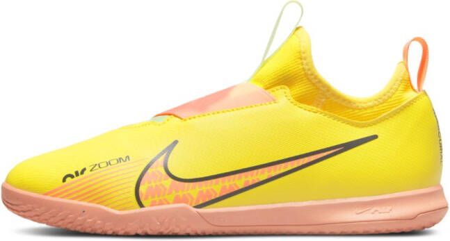 Nike Jr. Zoom Mercurial Vapor 15 Academy IC Zaalvoetbalschoen voor kleuters kids Geel