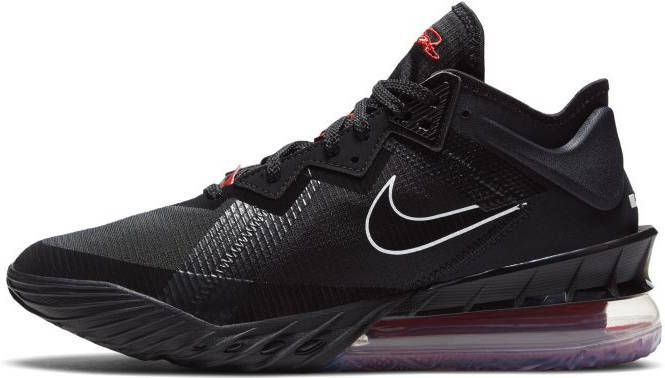 Nike LeBron 18 Low Basketbalschoen Zwart