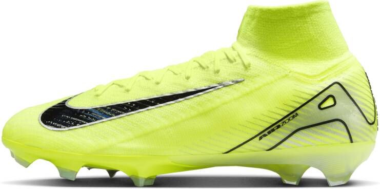 Nike Mercurial Superfly 10 Elite high top voetbalschoenen (stevige ondergrond) Geel