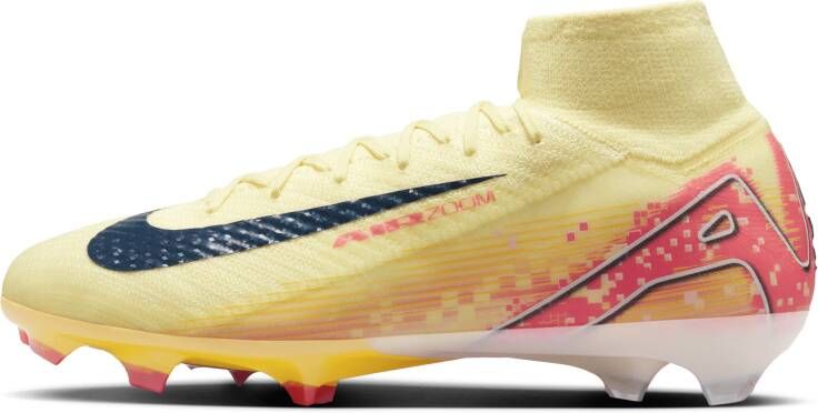 Nike Mercurial Superfly 10 Elite 'Kylian Mbappé' high-top voetbalschoenen (stevige ondergrond) Oranje