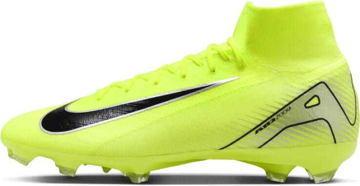 Nike Mercurial Superfly 10 Pro high-top voetbalschoenen (stevige ondergrond) Geel