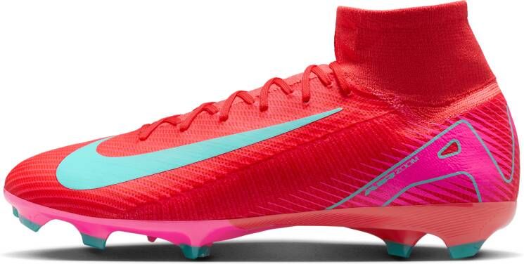 Nike Mercurial Superfly 10 Pro high-top voetbalschoenen (stevige ondergrond) Rood