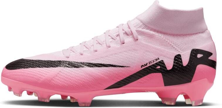 Nike Mercurial Superfly 9 Pro high-top voetbalschoenen (stevige ondergrond) Roze