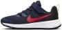 Nike Revolution 6 Marineblauw Sneakers Klittenband - Thumbnail 3