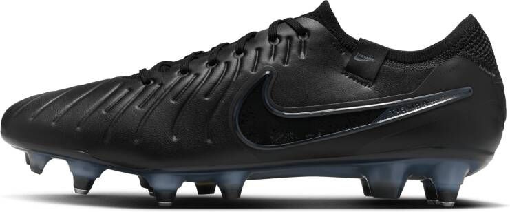 Nike Tiempo Legend 10 Elite low top voetbalschoenen (zachte ondergrond) Zwart