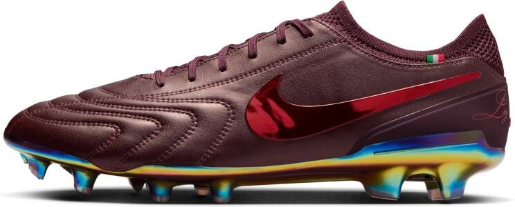 Nike Tiempo Legend 10 Elite LUXE low-top voetbalschoenen (stevige ondergrond) Rood