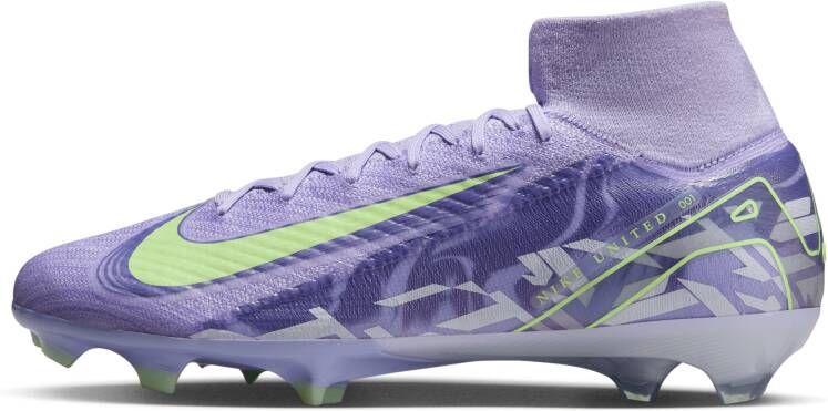 Nike United Mercurial Superfly 10 Elite high-top voetbalschoenen (stevige ondergrond) Paars