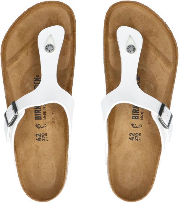 Birkenstock Gizeh Men White Birko-Flor Regular Slippers