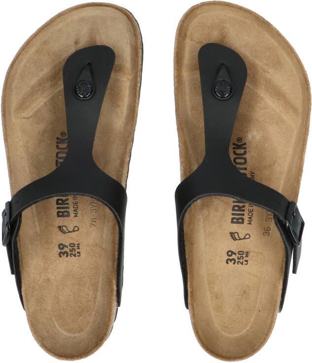 Birkenstock Gizeh Women Black Birko-Flor Regular Slippers