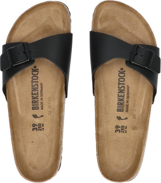 Birkenstock Madrid Women Black Birko-Flor Narrow Slippers