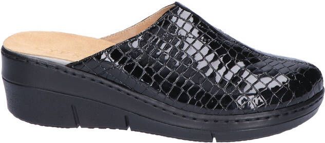 Cypres Lova Black Croco Pantoffels