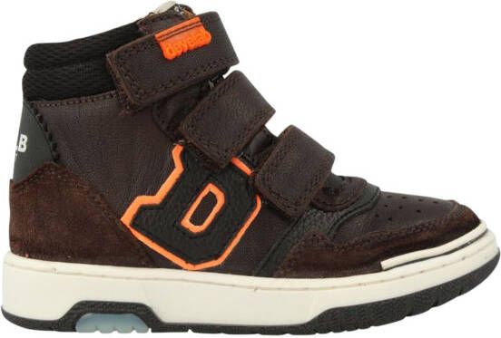 Develab 44307 793 Brown Combi Suede Sneakers hoge-sneakers