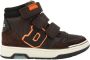 Develab 44307 793 Brown Combi Suede Sneakers hoge-sneakers - Thumbnail 2