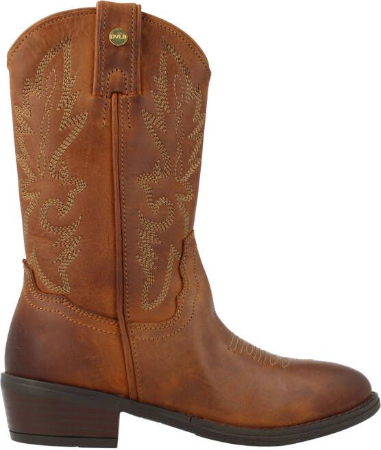 Develab 44374 757 Cognac Brushed Washed Boots