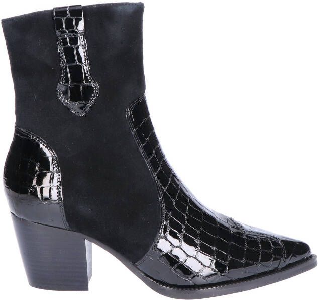 Di lauro Sibylle Black Croco Boots