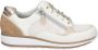 Durea -Dames Sneaker 6262-685-9497 Beige wit Wijdte H ½ ( 40) - Thumbnail 2