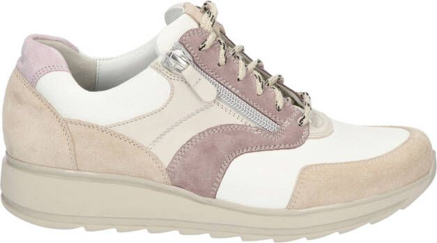 Durea 6279 688K 0358 Taupe Wit Beige K-Wijdte Veterschoenen