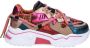 DWRS Jupiter tweed chunky leren sneakers beige fuchsia Roze Meisjes Leer 28 - Thumbnail 4