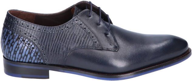 Floris van bommel 30361 De Stapper Dark Blue G+ Wijdte Veterschoenen