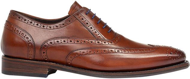 Floris van bommel De Loper 04.05 Dark Cognac H-Wijdte Veterschoenen