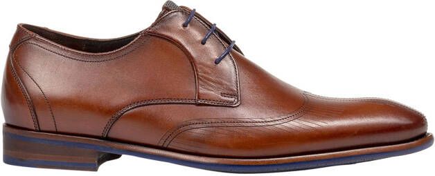 Floris van bommel De Stapper 32.00 Dark Cognac G+ Wijdte Veterschoenen