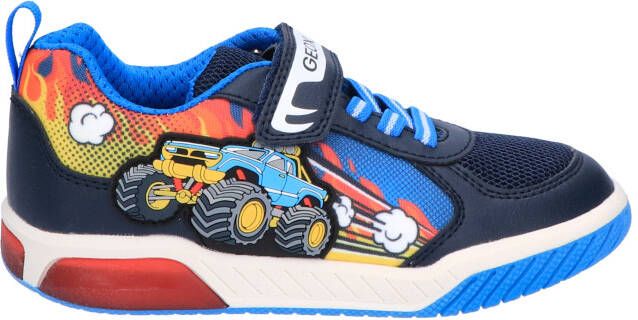 Geox Inek Boy Truck Navy Light Blue Klittenbandschoenen