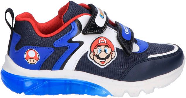 Geox Super Mario Navy Royal Klittenbandschoenen