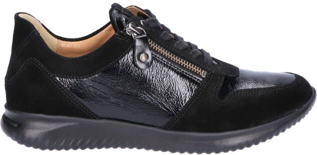 Hartjes Breeze Shoe Black Lakleer Suede G-Wijdte Veterschoenen