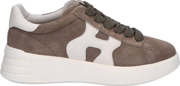 Hogan Rebel H564 Grey White Suede Sneakers